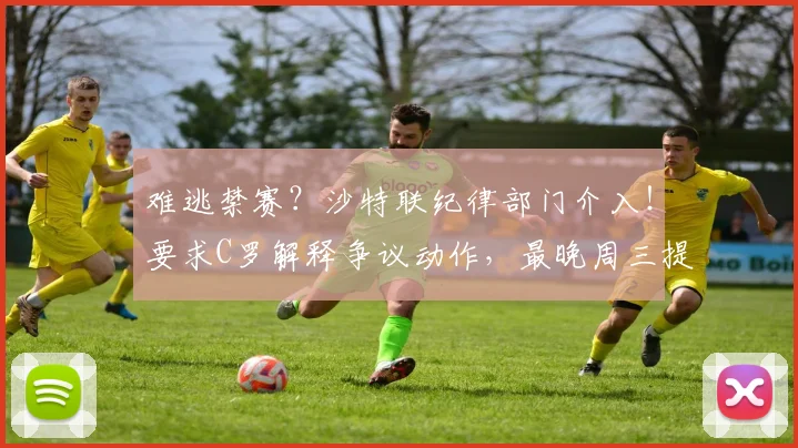 难逃禁赛？沙特联纪律部门介入！要求C罗解释争议动作，最晚周三提交